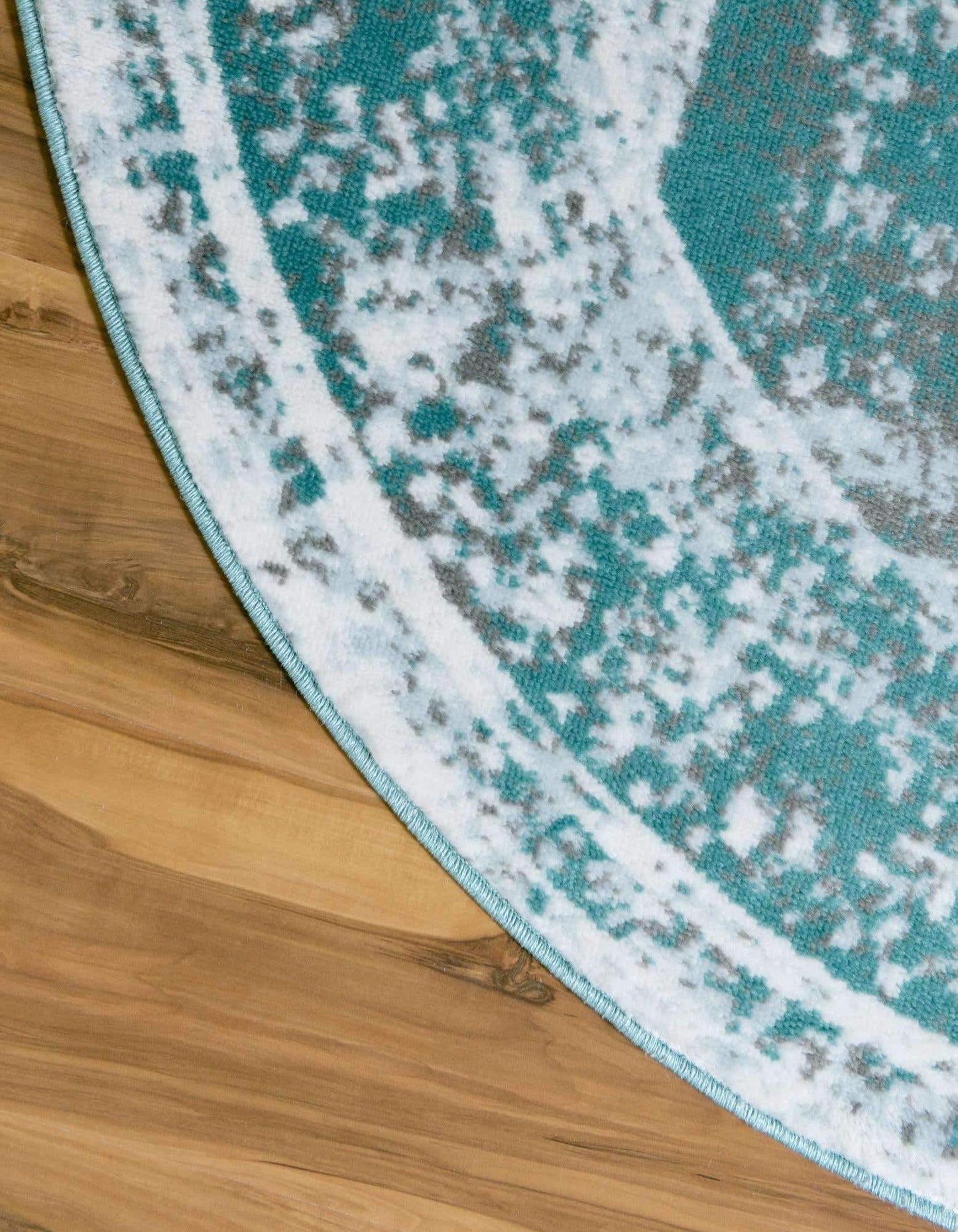 Unique Loom Sofia Collection Area Rug - Salle Garnier (5' 3" Round, Turquoise/ Blue)