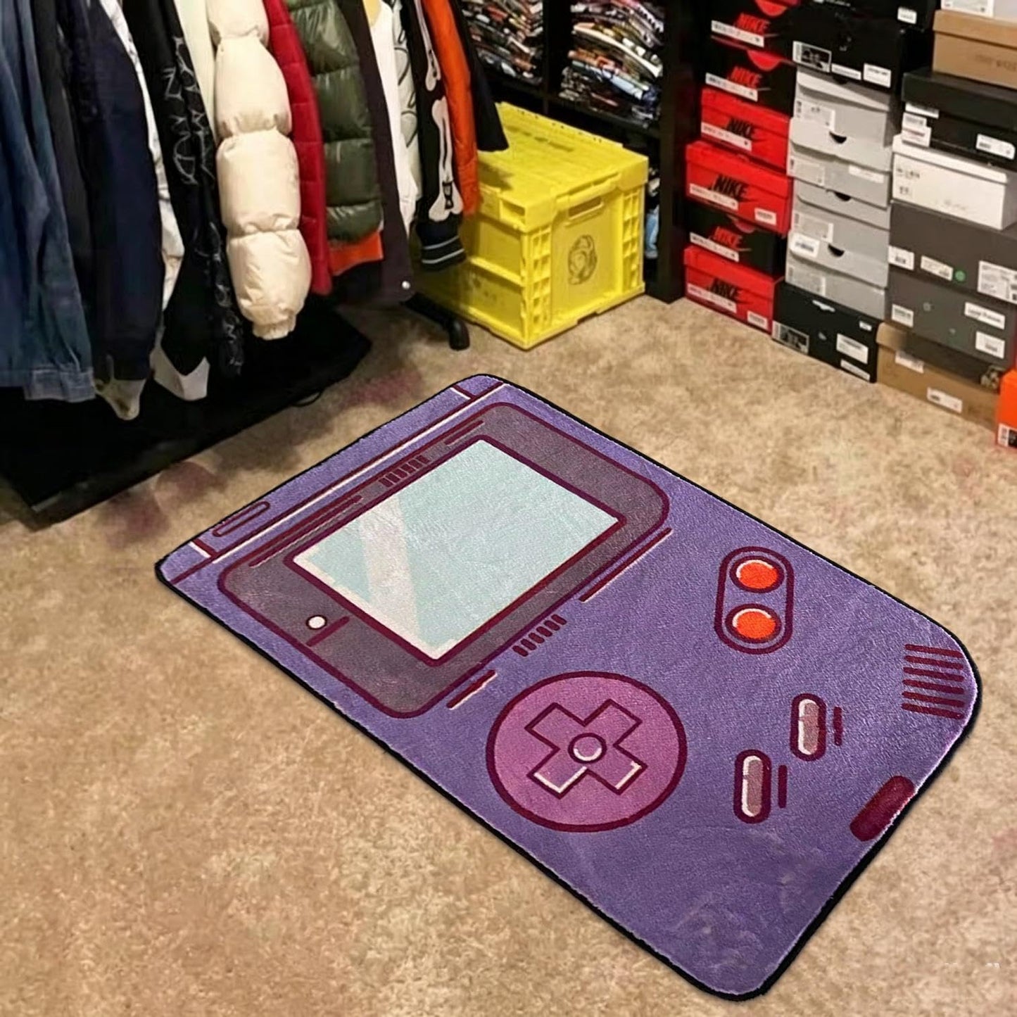 dovfa Gaming Rug for Boys Room, Gamer Rugs, Soft Rug for Bedroom, Better Non-Slip Backing, Washable & Easy Clean, Retro Game Console Faux Wool Rugs, Aesthetic Home Pad, Gift for Teens Kids, 32"X20"