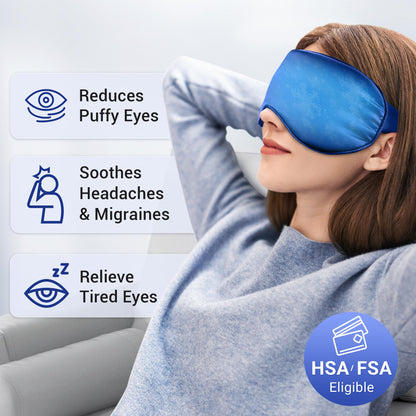 Coolig Eye Mask for Puffy Eyes: Fsa Eligible Items Hsa, Cold Compress for Migraines Headache After Surgery & Puffiness, Reusable Face Ice Pack Gel Sleep Mask for Dark Circles, Relaxing Gifts(Purple)