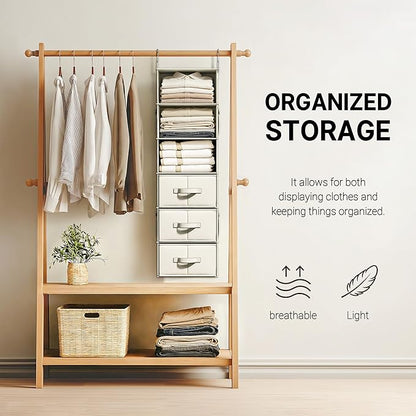 Vailando 6-Shelf Hanging Closet Organizer