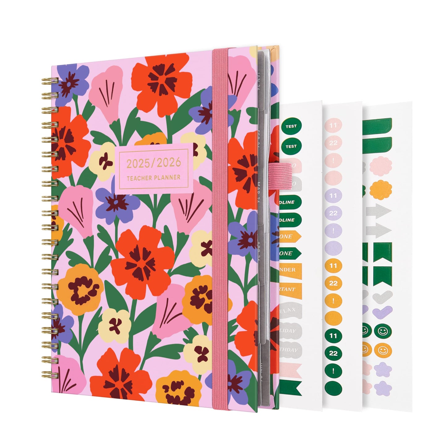 And Per Se Teacher Planner 2025-2026 Academic Year -Teacher Lesson Planner from July 2025 to June 2026, 8.5" x 11", Weekly & Monthly Planning for Teachers with Monthly Tabs, Stickers (Color Block)