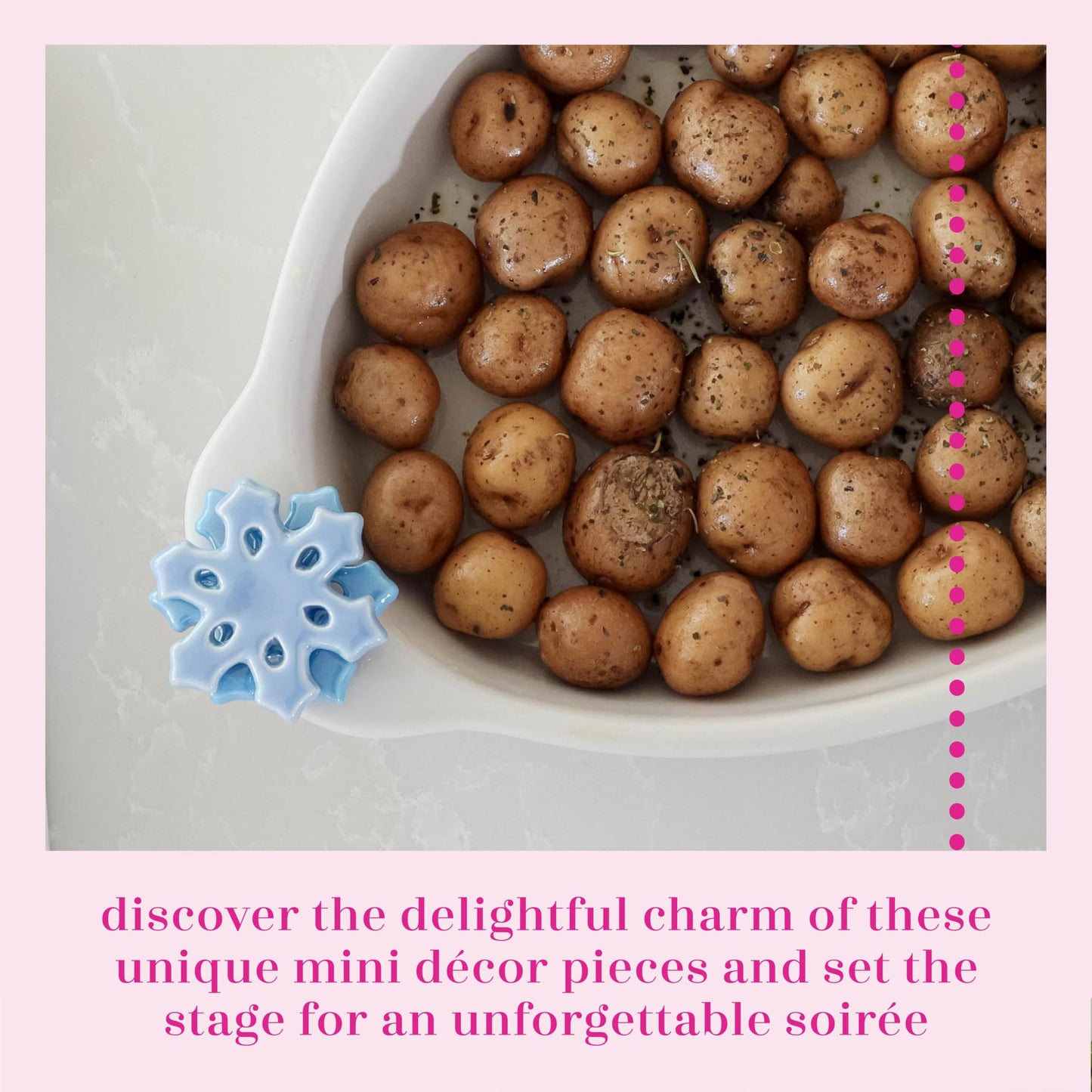 Nora Fleming No Two Alike (Blue Snowflake) - Hand-Painted Ceramic Christmas Decor - Winter Minis for The Home and Office