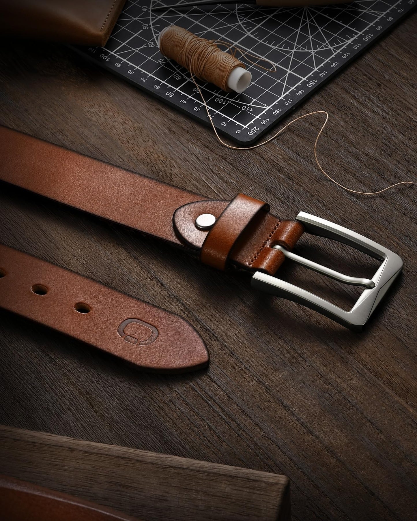 CHAOREN 1.5" Mens Belts Leather - Full Grain Leather Belts - Ideal for Casul Jeans & Work Wear