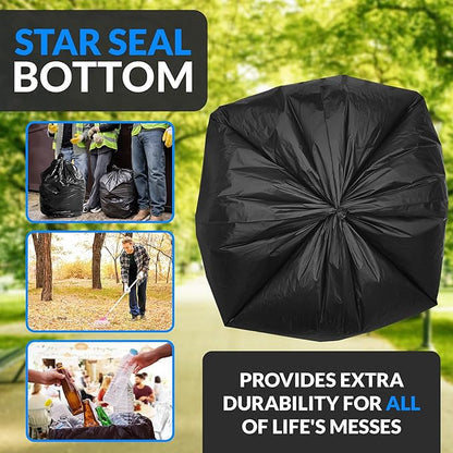 Reli. 30-33 Gallon Trash Bags Heavy Duty | 250 Count Bulk | Black Large Trash