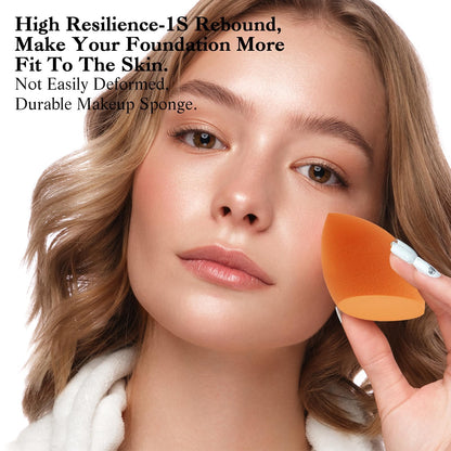 Professional Toiletry Sponges Set,Latex Free Flawless Soft Face Sponge with Holder,Beauty Blender Cosmetic Applicator for Powder,Liquid,Facial Makeup Tools
