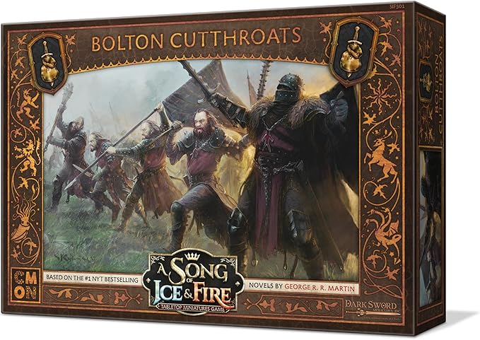 A Song of Ice and Fire Tabletop Miniatures Bolton Cutthroats Unit Box - Ruthless Mercenaries for Your Army Strategy Game for Adults Ages 14+ 2+ Players 45-60 Minute Playtime Made by CMON