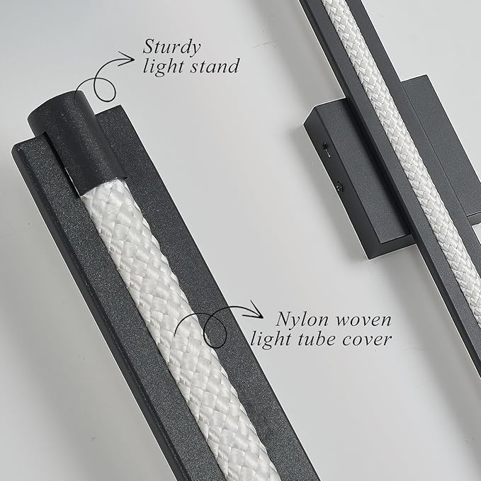 30" Long Vanity Light LED Bar Wall Light Over Bathroom Vanity Mirror Black LED Wall Lamp 5CCT(3000K/3800K/4500K/5200K/6000K) Dimmable Bathroom Wall Mount Lighting