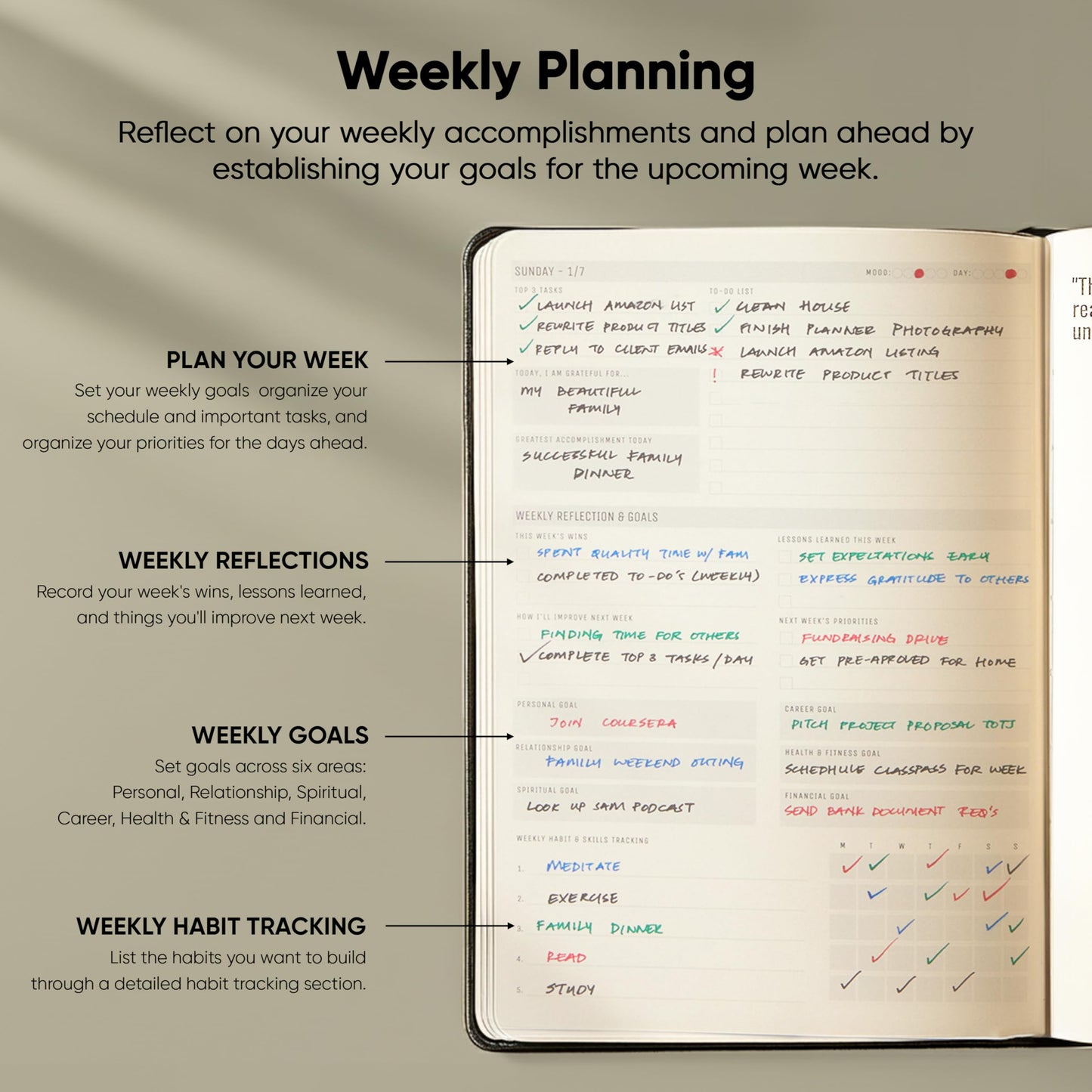 Dated, 2026 Planner, 5.8” x 8.3” - The #1 Productivity Planner to Achieve Your 2026 Goals - Planner 2026-2027 by PRODUCTIVITY STORE (A5, BLACK)