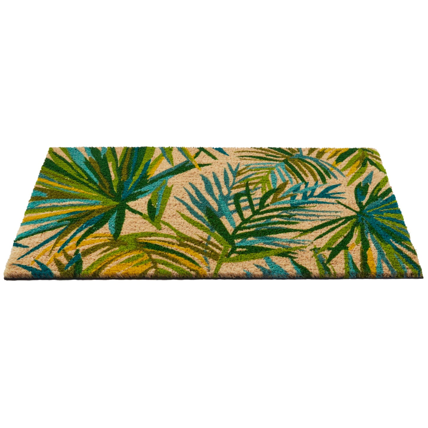 HF by LT Palm Leaves 100% Coir Doormat, 18 x 30 inches, Naturally Durable, PVC-Backing, Sustainable