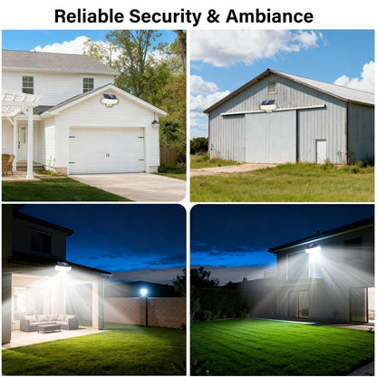 Adewalk Solar Lights Outdoor, 2PACK 448 LED Wall-Mounted Flood Light, 3500LM IP65 Waterproof Solar Street Lights with Motion Sensor and Remote Control for Dusk-to-Dawn Illumination