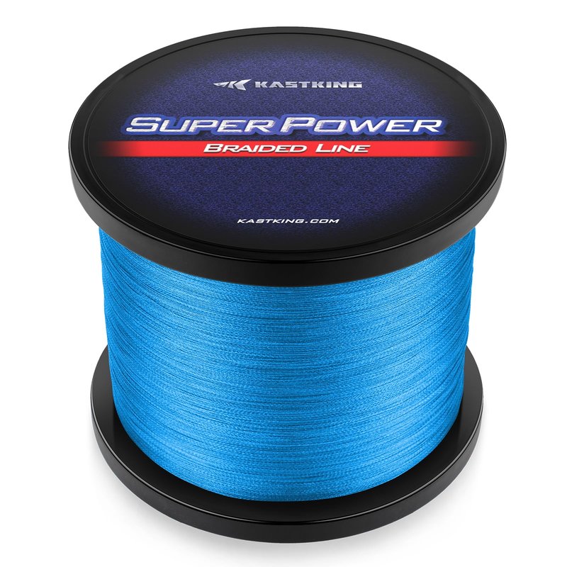 KastKing Superpower Braided Fishing Line, Ocean Blue, 65 LB, 500+47 Yds(8 Strands)