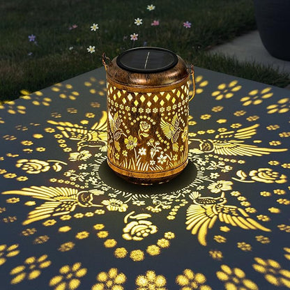 Solar Lanterns Hummingbird Garden Decor Vintage Hanging Gifts for Mom Grandma Indoor Outdoor Waterproof Heavy Duty Vintage Table Metal Lights for Yard, Patio, Lawn, Balcony, Pathway, Garden Decor 2Pcs