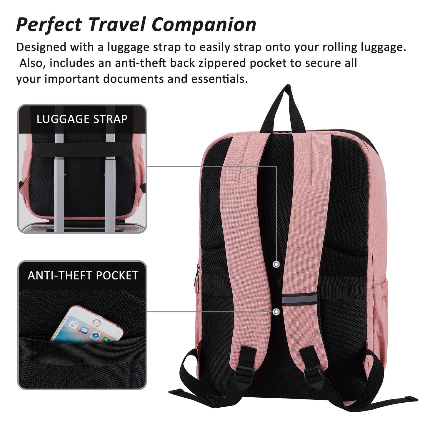 MAXTOP Laptop Backpack Bookbag Backpack Business Anti-theft Backpacks[Water Resistant] Work College Business Travel Computer Backpack for Men Women Fits up to 17" Notebook