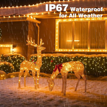 Christmas Lights 800 LED 264 FT, IP67 Waterproof Christmastree Lights with 8 Modes, Remote Control 3 Timers & Memory Function Xmas Decorations for House and Holiday (Warm White)