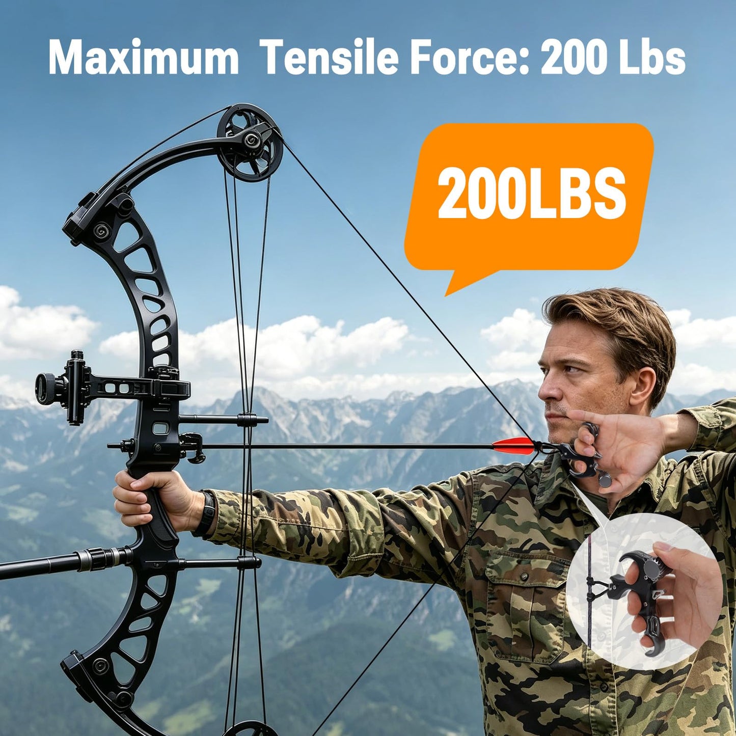 Compound Bow Aid Releaser with Wrist Straps and Adjustment Tool,Archery Release Aids with 3&4 Thumb Release Adjustable,Aluminum Alloy Aids.for Left and Right Handers.