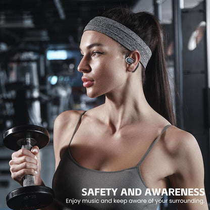 Wireless Earbuds, Bluetooth 5.4 Headphones, True Wireless Stereo Sound Earphones with Noise Cancelling Mic, Fast Charging, IPX7 Waterproof, Comfort Fit Ear Buds for Sports/Workouts/Travel (Deep Black)