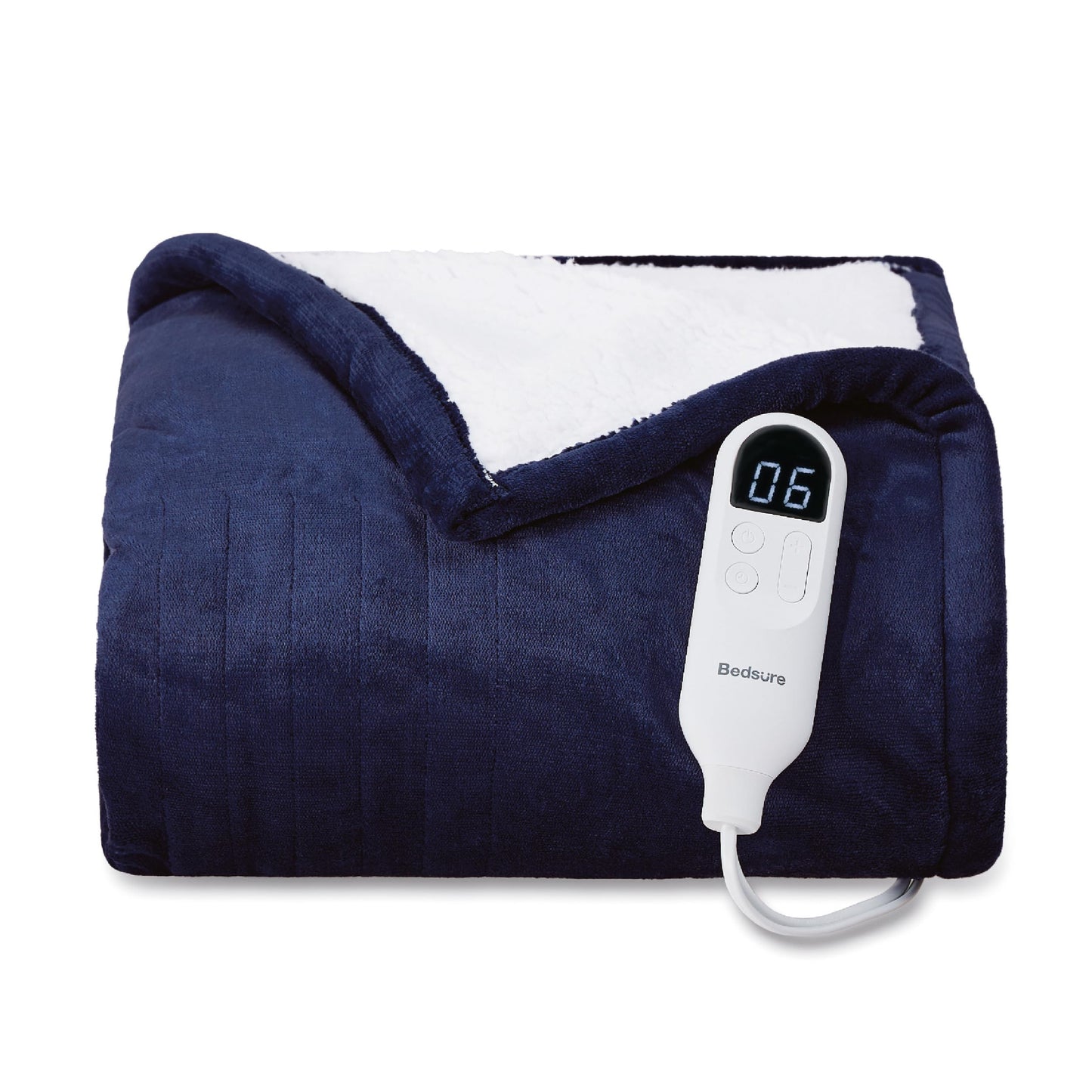 Bedsure Electric Blanket King Size - Dual Control Heated Blanket King Size, Fast Heating with 10 Time Settings & 10 Heat Settings, Warm Gift for Grandma (100x90 inches, Grey)