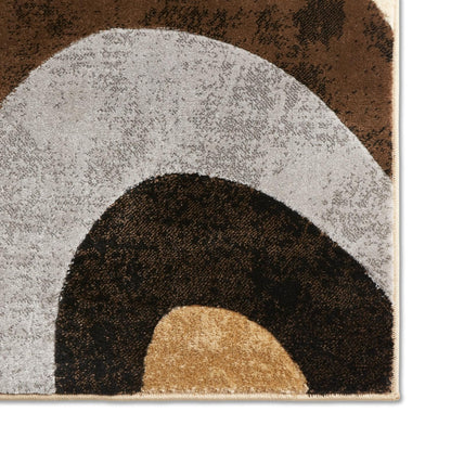 Home Dynamix Tribeca Slade Modern Area Rug, Abstract Brown/Gray 39"x55"