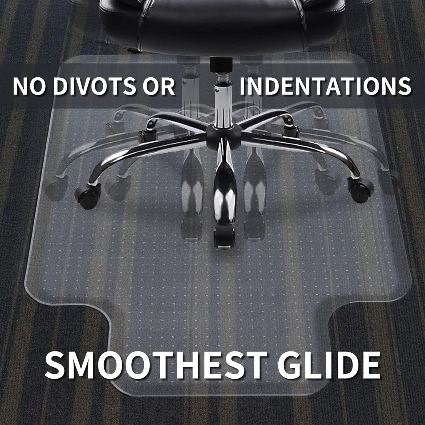Vivicreate Chair Mat for Carpet 36x48 Inch, Non-Slip Edge with Gripper Studs, Floor Mat for Office Chair, Desk Mat for Chair, for Home Office Chairs on Carpet
