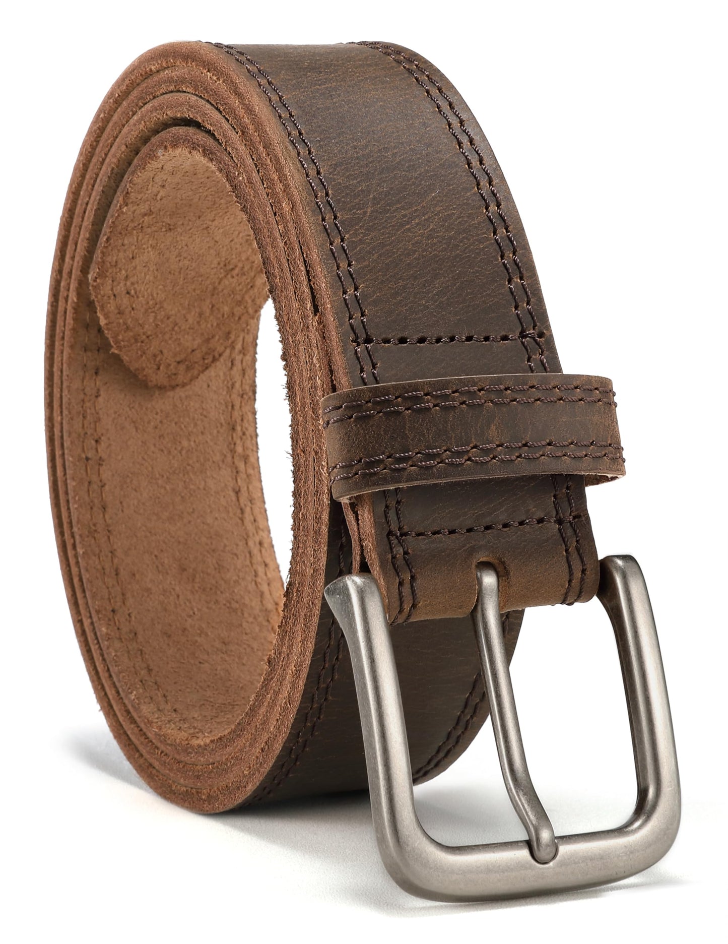 CHAOREN Full Grain Leather Belt for Men, Work Belts for Men Heavy Duty, Daily Wear for Jeans Pants