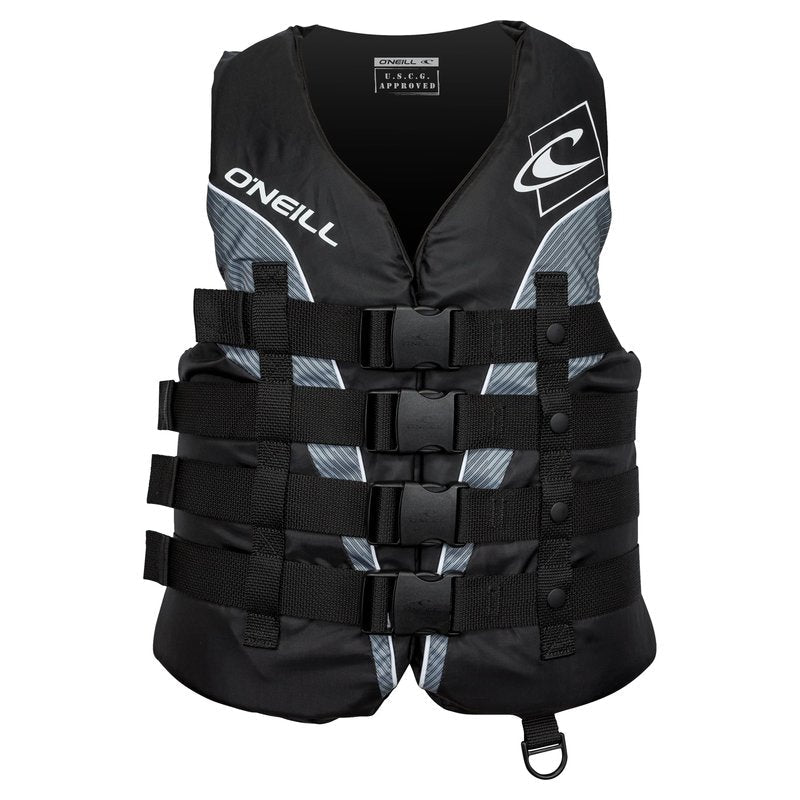O'Neill Men's Superlite USCG Life Vest,Black/Black/Smoke:White,3XL