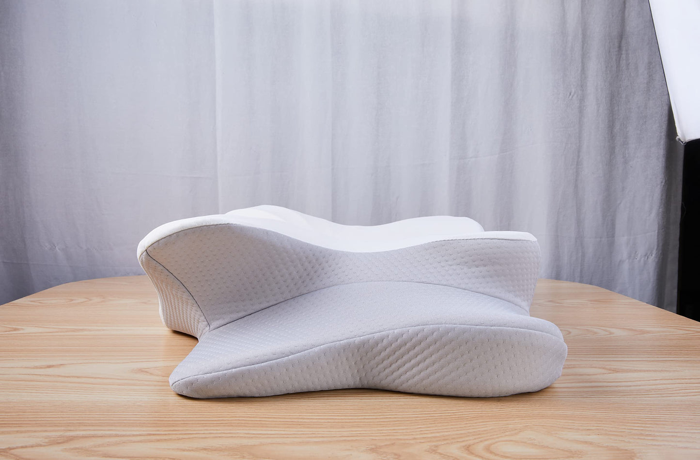 DONAMA Cervical Pillow for Neck and Shoulder,Contour Memory Foam Pillow,Ergonomic Neck Support Pillow for Side Back Stomach Sleepers with Pillowcase