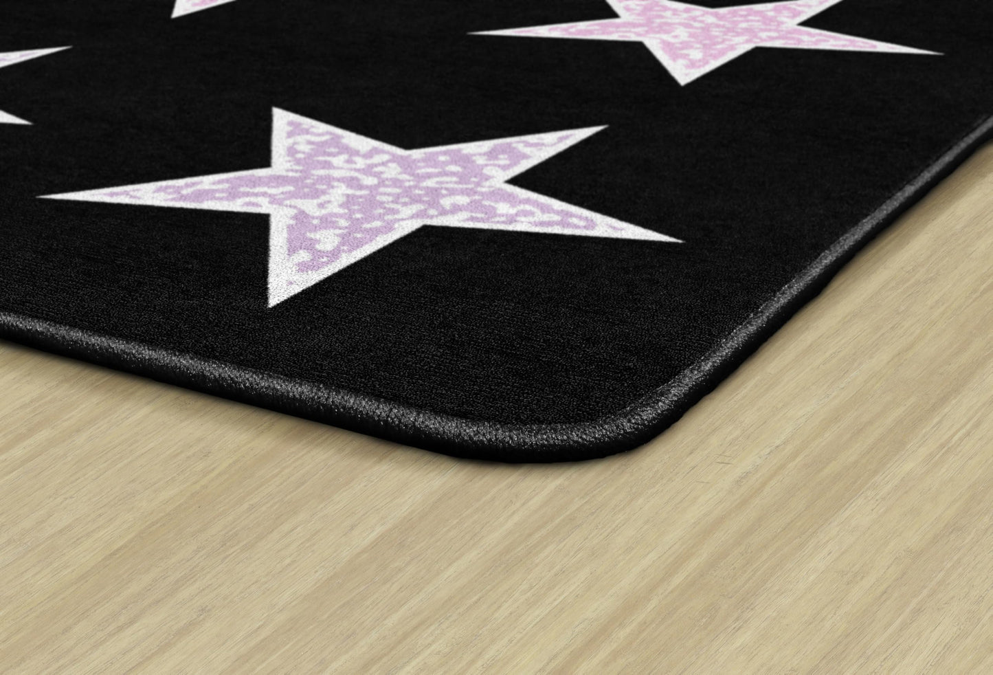 Flagship Carpets Composition Stars Pastel Classroom Educational Area Rug for Kids and Teachers, Durable Quality for Schools, Preschool, Daycare, Learning Centers, and Home, 10'6" x 13'2" - Black