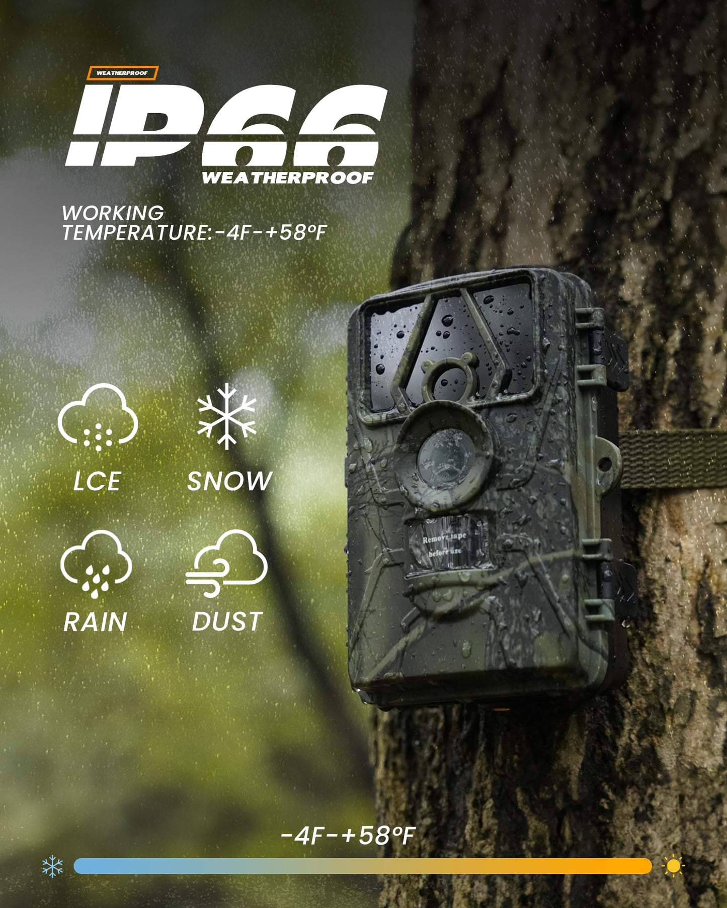 NOXOWL Trail Camera WiFi 60MP/8k Game Camera with No Glow Night Vision Waterproof,0.05s Trigger Motion Activated Hunting Camera,Suitable for Outdoor Wildlife Deer Scouting,Monitoring Home Security