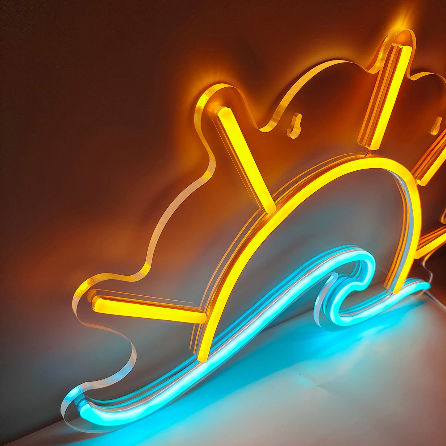 Sunset Sunrise Neon Sign Sun On The Sea Neon Light Sunrise Wave Neon Signs for Wall Decor Bedroom,Living Room,Kitchen Decor Led Neon Sign