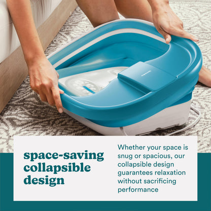 Homedics Bubble Mate Collapsible Foot Spa, Heat-Maintaining, Bubble Massage with Pumice Stone and Splash Guard