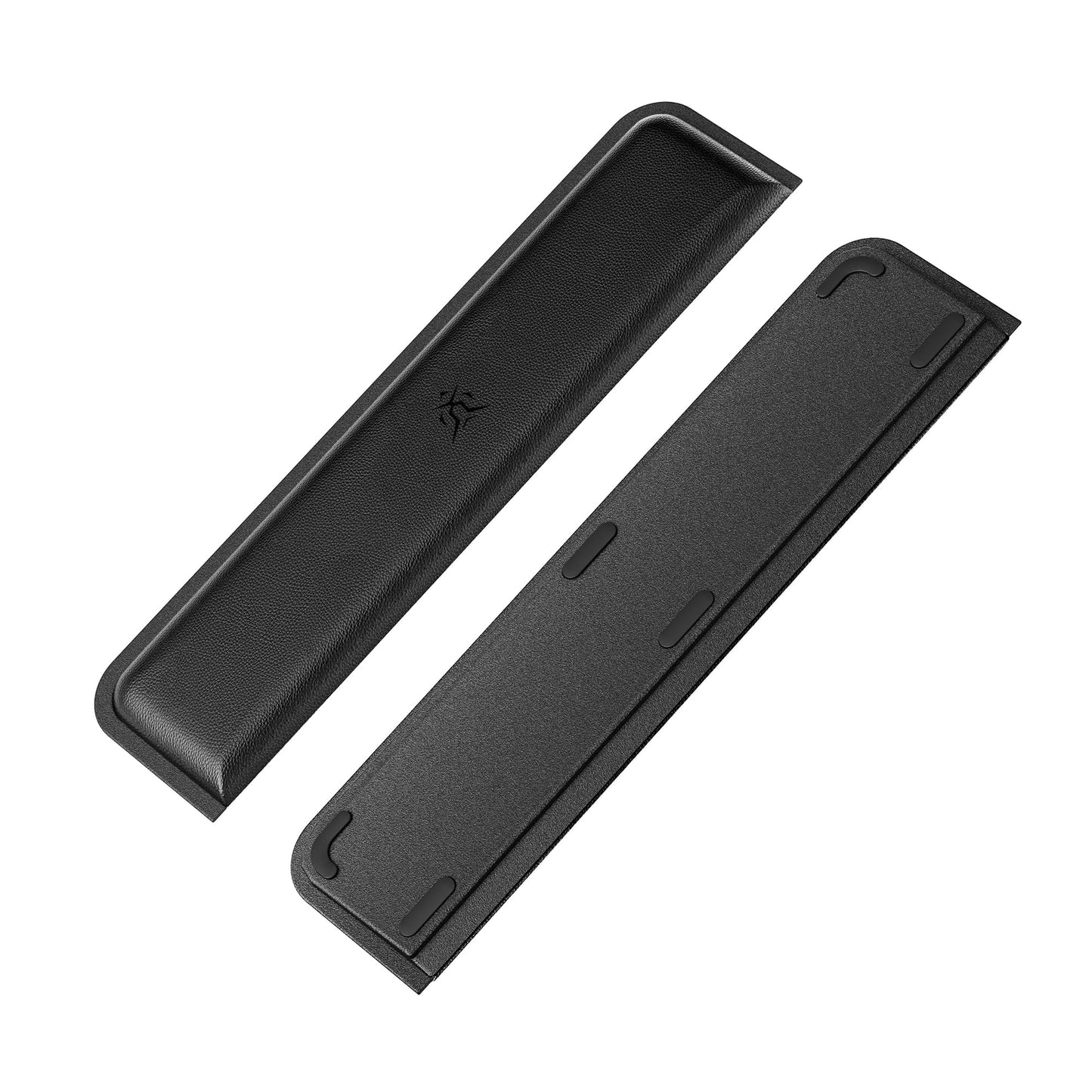 Jomwag Computer Keyboard Wrist Rest Pad, Ergonomic Soft Memory Foam Wrist Support w/Anti-Slip Rubber Base, Black (Protein leather, 15.35 in*3.54 in*1.1 in)