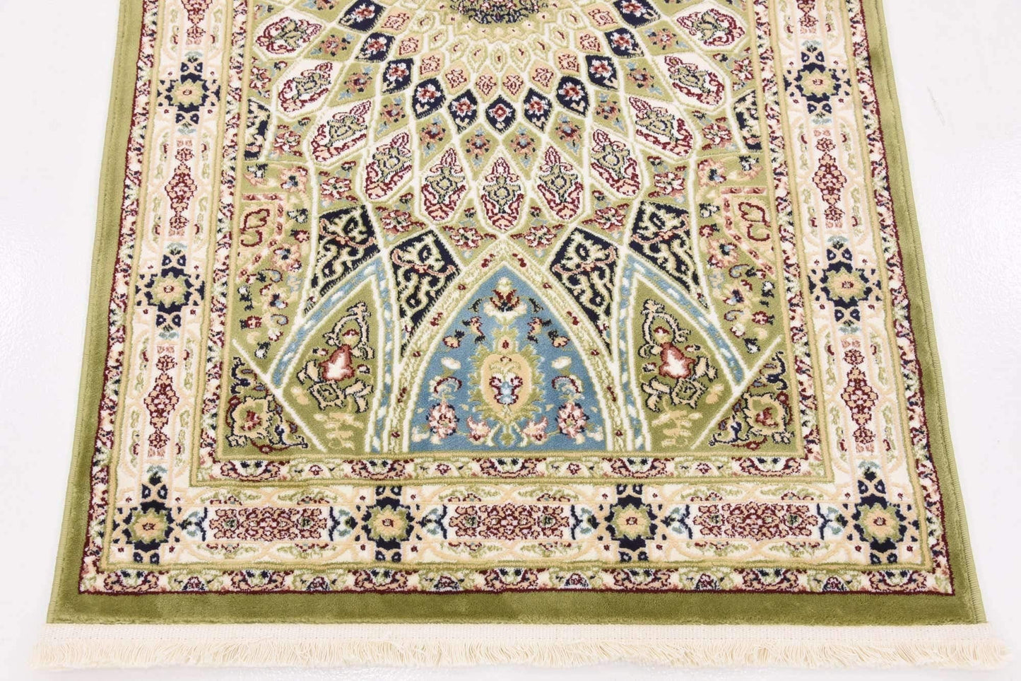 Unique Loom Narenj Collection Area Rug - Adams (3' x 13' 1" Runner Green/Beige)