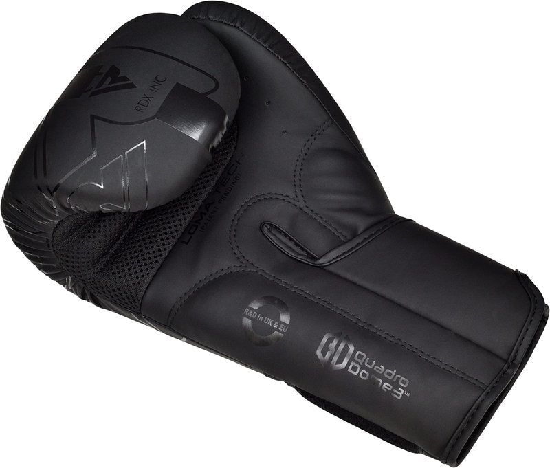 RDX Boxing Gloves, Pro Training Sparring, Maya Hide Leather, Muay Thai MMA Kickboxing, Men Women Adult, Heavy Punching Bag Focus Mitts Pads Workout, Ventilated Palm, Multi Layered, 8 10 12 14 16 18 Oz