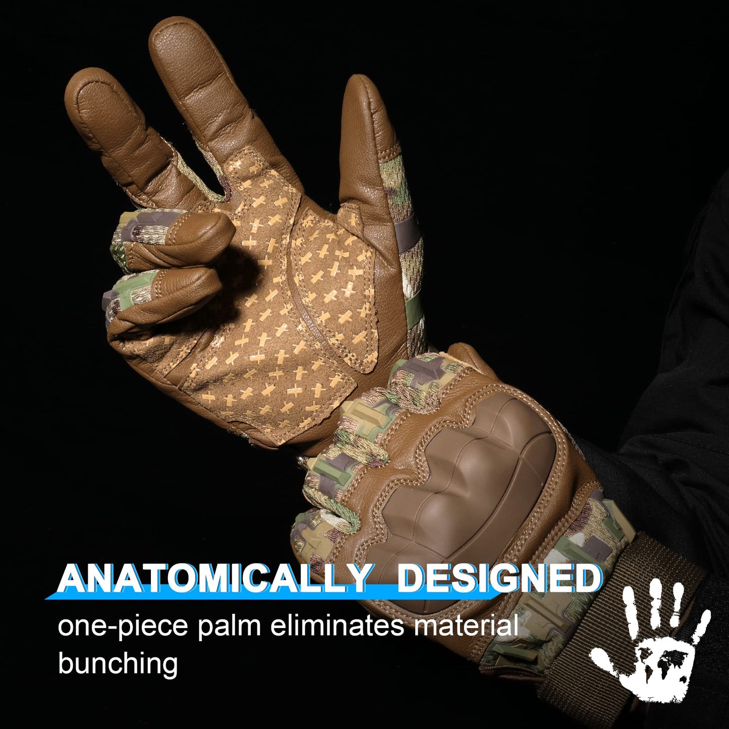 WTACTFUL Touch Screen Motorcycle Tactical Gloves for Men Airsoft Paintball Gear MTB Bike Cycling Cross-Country Motorbike ATV Hunting Hiking Riding Driving Work Outdoor Full Finger Gloves M Camo