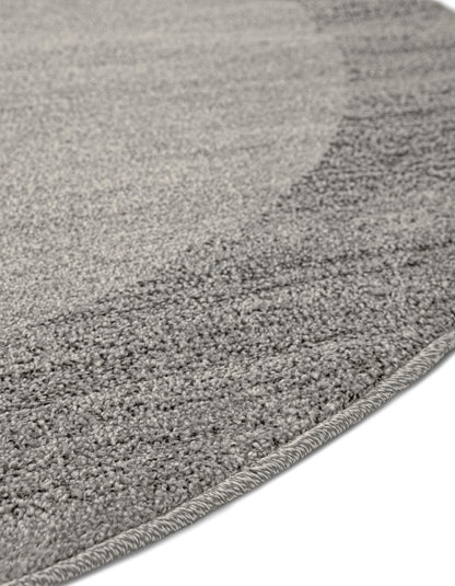 Rugs.com - Angelica Collection Rug – 4 Ft Round Light Gray Easy-Clean Rug – Perfect for Nurseries, Playrooms, and Bedrooms