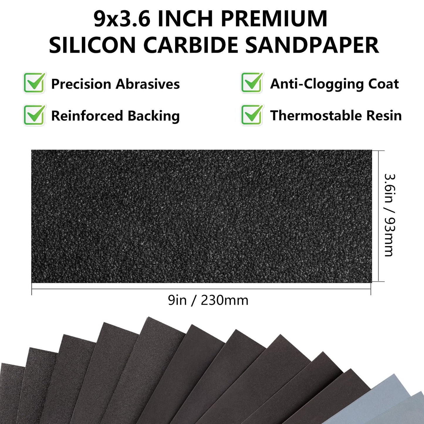 Sandpaper 150 Grit, Wet Dry Sanding Sheets 9 x 3.6 Inch for Wood Furniture Finishing, Metal Sanding and Automotive Polishing,21 -Sheet