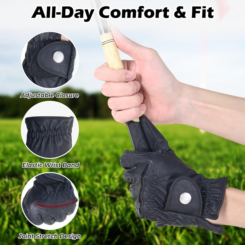 GIAMZONP Womens Golf Glove, Left Right Hand Ladies Golf Gloves, Durable & Breathable, Great Gift for Women