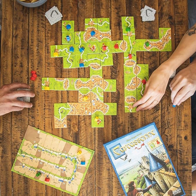 Asmodee Carcassonne Board Game - Classic Tile-Laying Strategy Game Family Fun Medieval Adventure for Kids &amp Adults Ages 7+ 2-5 Players 35 Minute Playtime