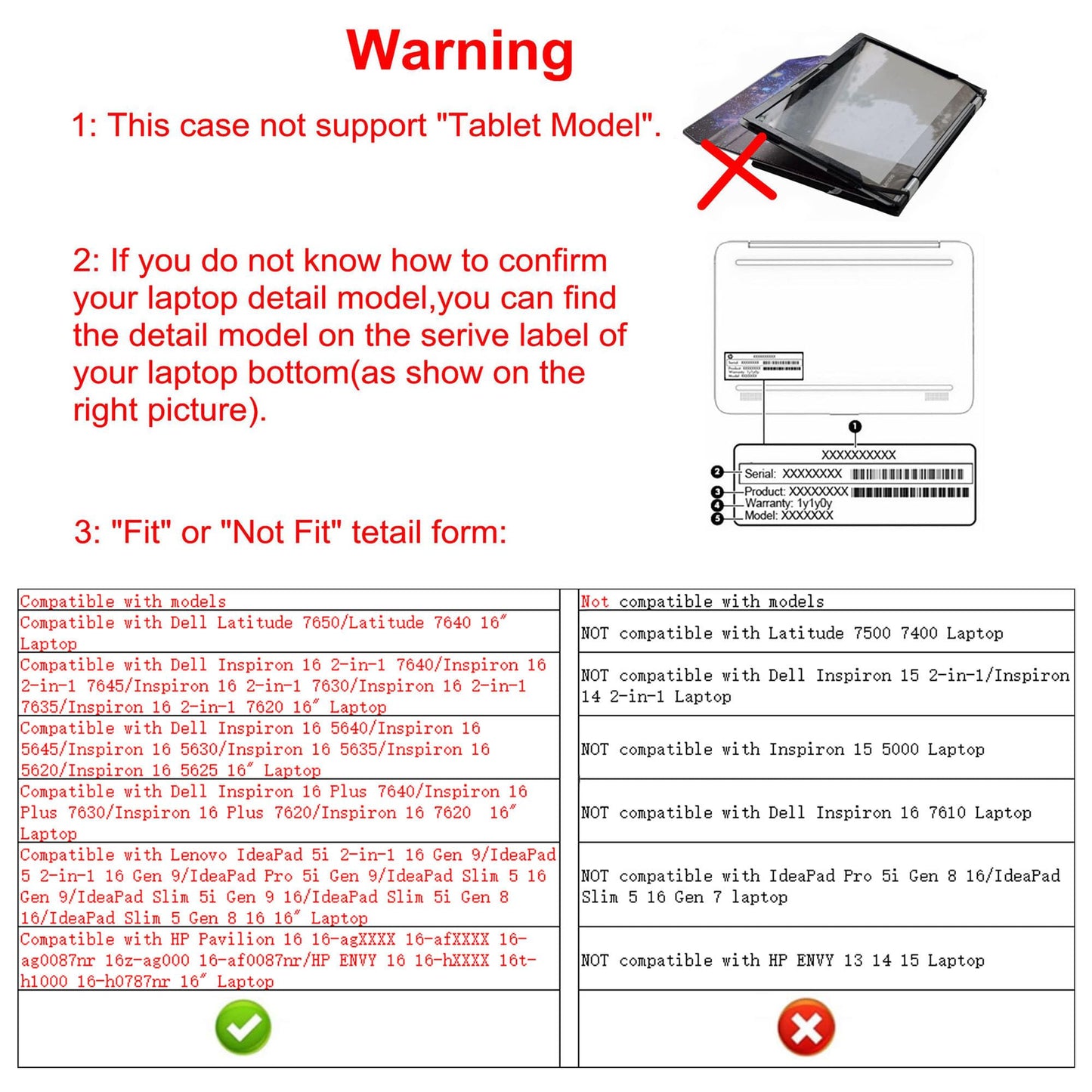 Alapmk Protective Case for Dell Inspiron 16 5640 5645/Inspiron 16 2-in-1 7640 7645/Inspiron 16 Plus 7640 7630/Vostro 16 5640/Latitude 7640 7650 & Pavilion 16 16-agXXXX 16-afXXXX 16",Black