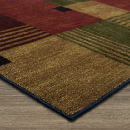 Mohawk Home Alliance Modern Geometric 2' 6" x 3' 10" Area Rug - Red - Perfect for Living Room, Dining Room, Office