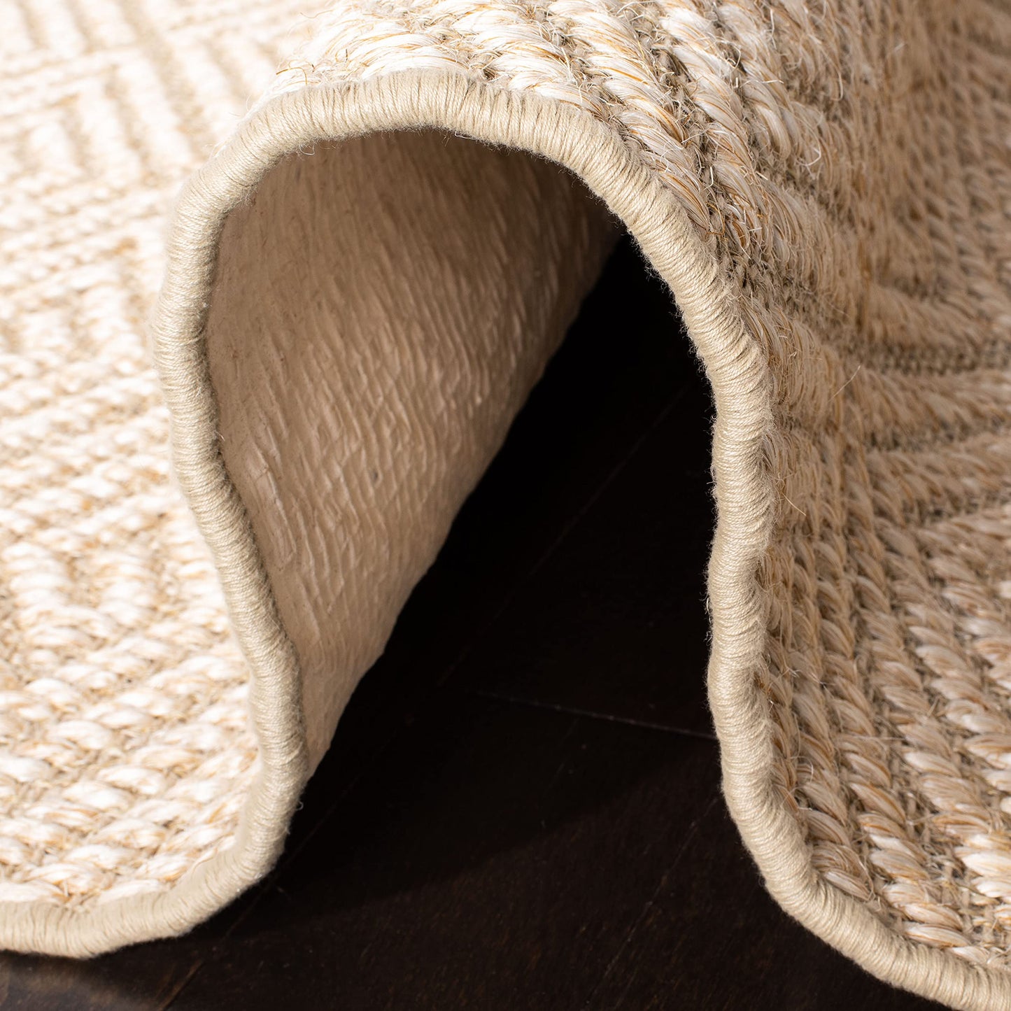 SAFAVIEH Palm Beach Collection Area Rug - 6' x 9', Beige & Beige, Sisal Design, Non-Shedding & Easy Care, Ideal for High Traffic Areas in Living Room, Bedroom (PAB360A)