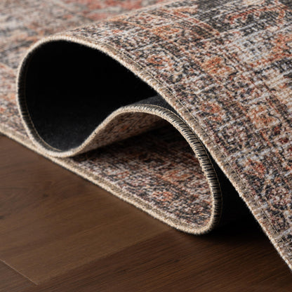 Nuloom Hillstone Collection ' Area Rug, Traditional Vintage Distressed Medallion, Thick and Soft, Durable Non-Shedding Low Pile Poly/Jute Blend, Easy to Clean, Living Room, Bedroom
