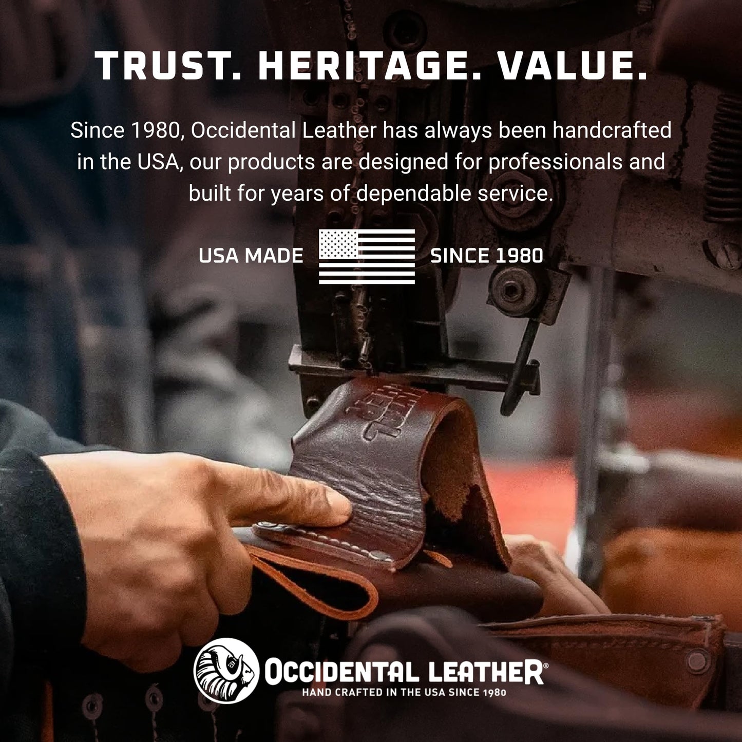 Occidental Leather Hip Buddies, Black - Accepts Any Bag Up to 7.5" Wide - Made in USA