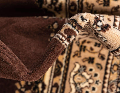 Unique Loom Reza Collection Traditional Persian Style Area Rug, 9 x 12 ft, Brown/Ivory