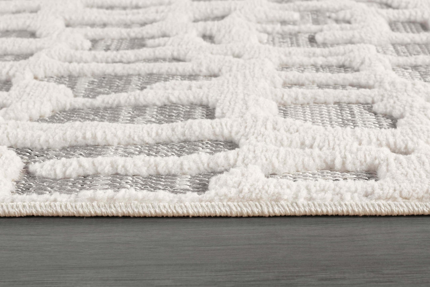 Beverly Rug Micro Loop Area Rug Gray/White 5x7 Abstract Modern Luxury Irregular Grid Durable Soft Indoor Rugs for Living Dining Room Office Stain Resistant Non Shedding Casual Indoor Carpet 5 x 7