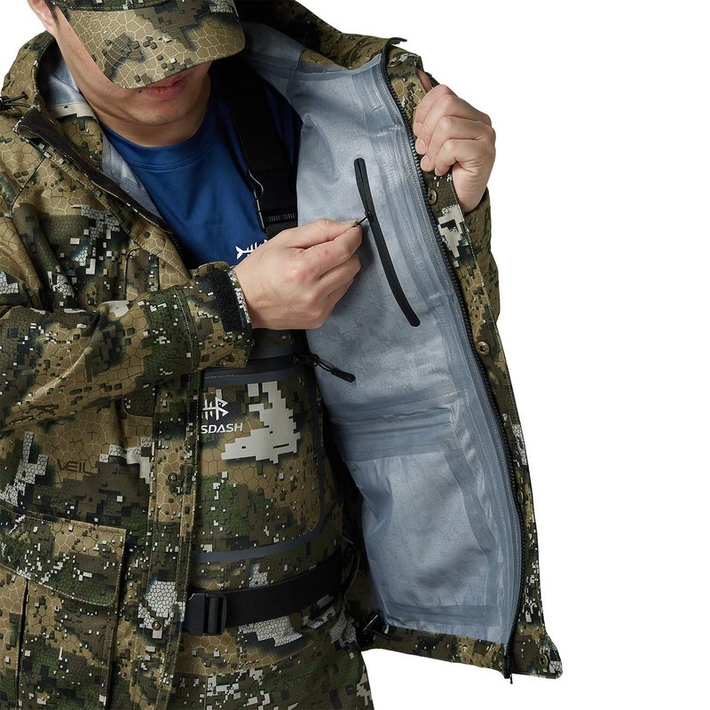 BASSDASH Walker-LW Breathable Waterproof Fishing Hunting Wading Jackets with Silent Outer Fabric for Men Women in 7 Sizes