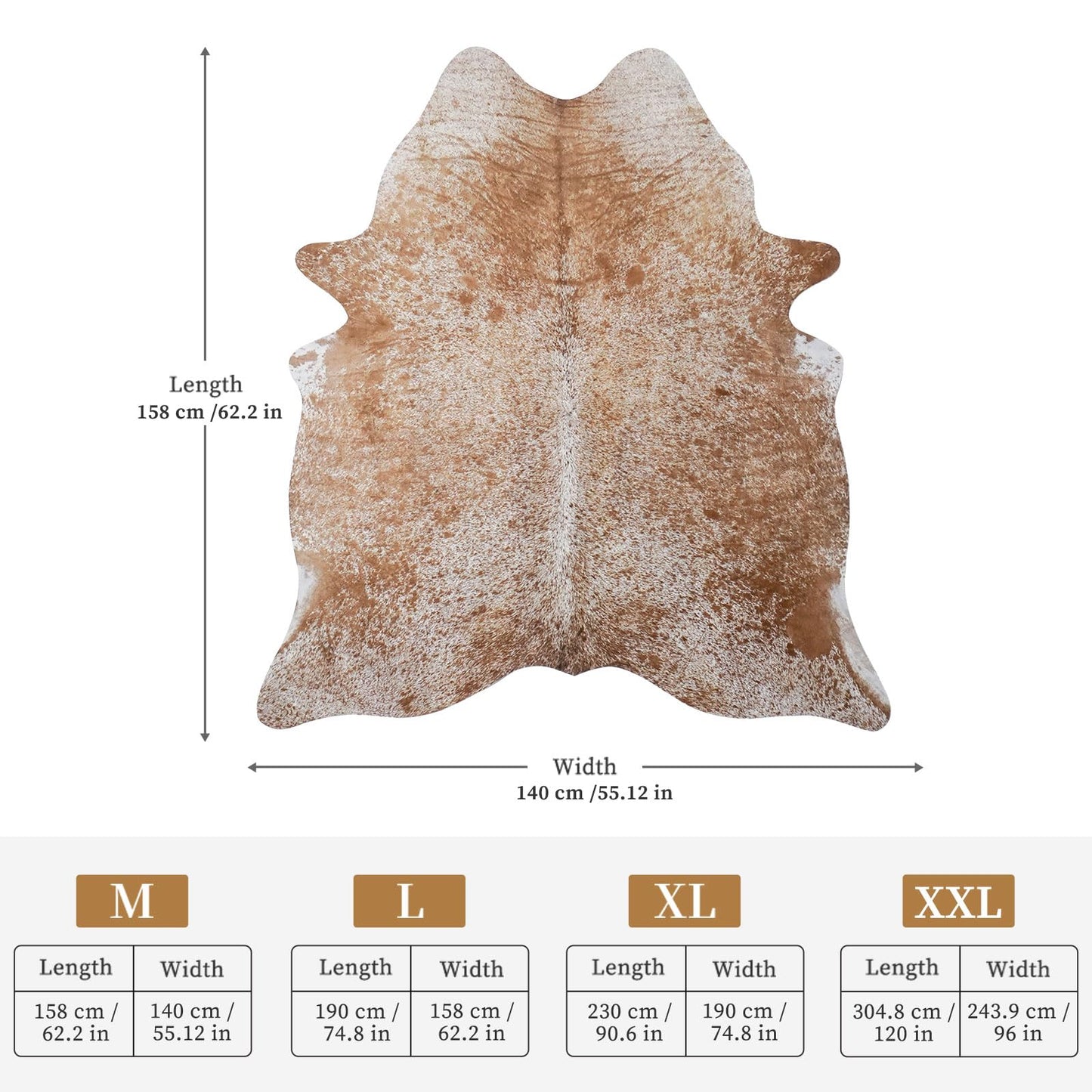 Cow Hide Faux Cowhide Rug - 4.6x5.2 Feet Cow Print Pattern Area Rugs Small Animal Print Carpet Western Home Decor for Living Room Bedroom