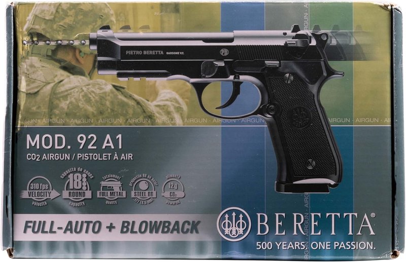 Umarex Beretta M92 A1 Blowback .177 Caliber BB Gun Pistol - Full-Auto Action