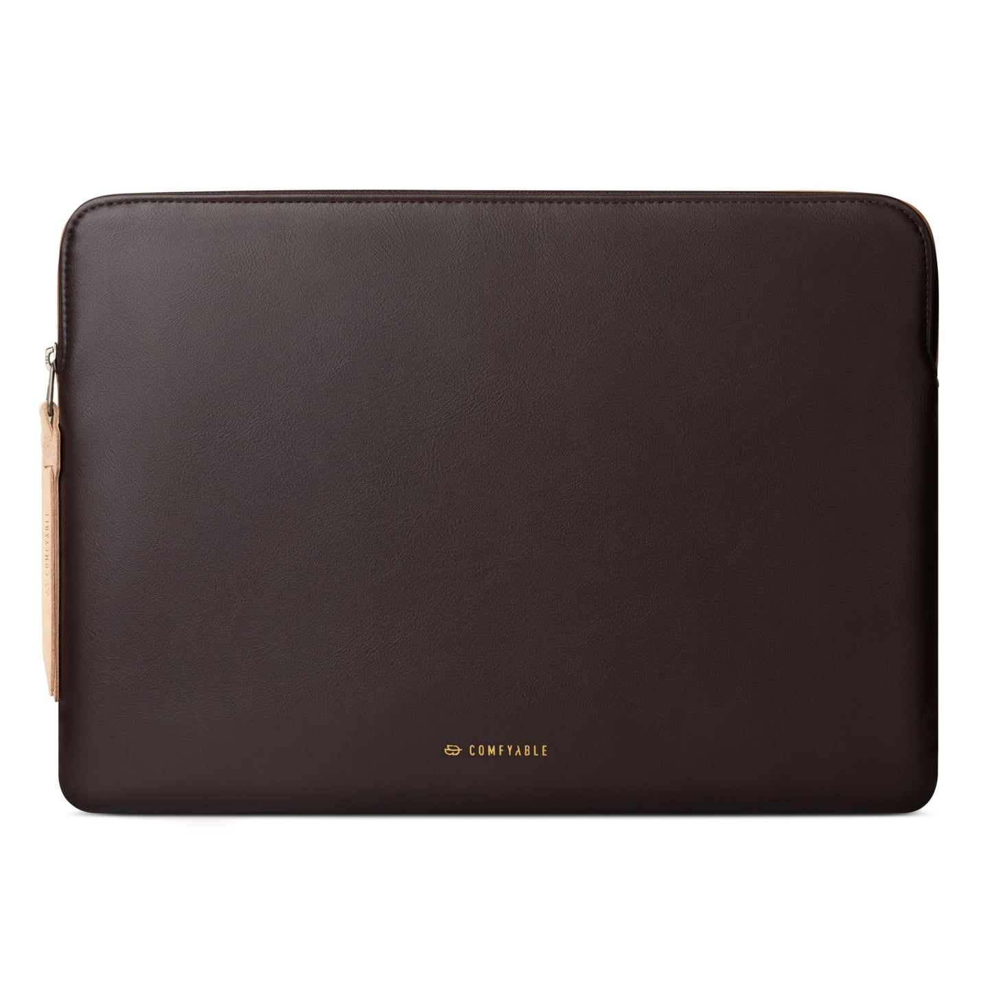 Comfyable Slim Protective Laptop Sleeve, PU Leather Bag Compatible with 15" MacBook Air (Snug Fit) M5 & 14" MacBook Pro M5 Pro/Max 2026 (Loose Fit), Chocolate