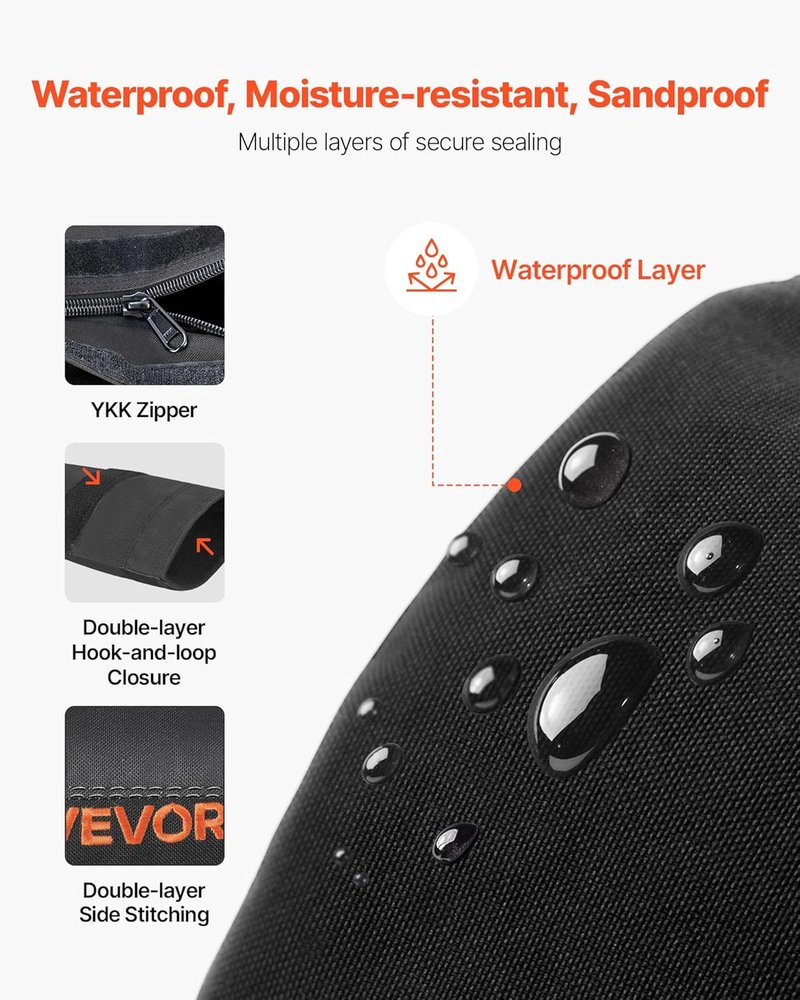VEVOR Heavy Duty Workout Sandbag - Power Training Slam Bag for Strength & Cross-Training | Black (Unfilled)